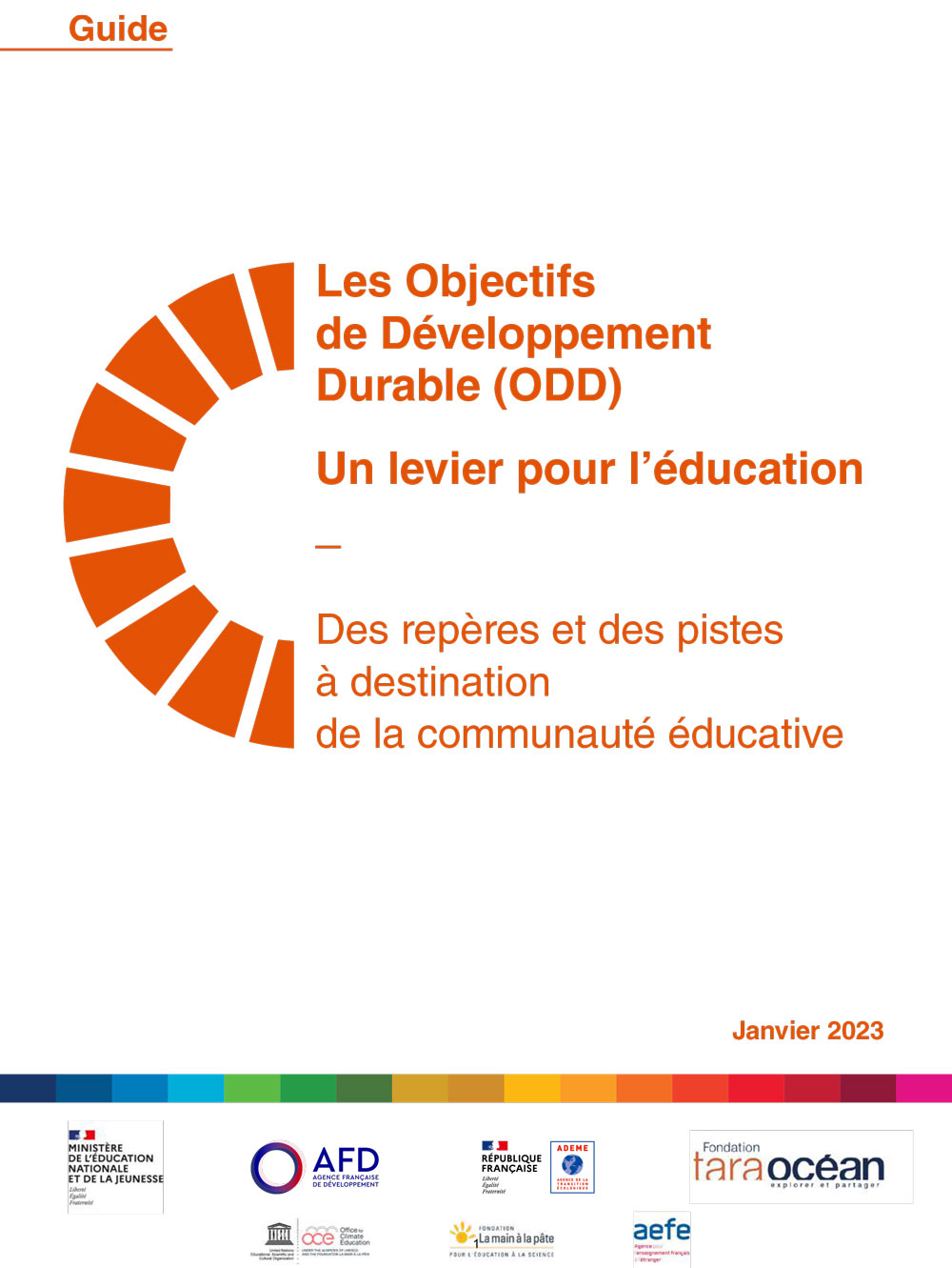 Guide « Les ODD, un levier pour l’éducation - Des repères et des pistes à destination de la communauté éducative » 